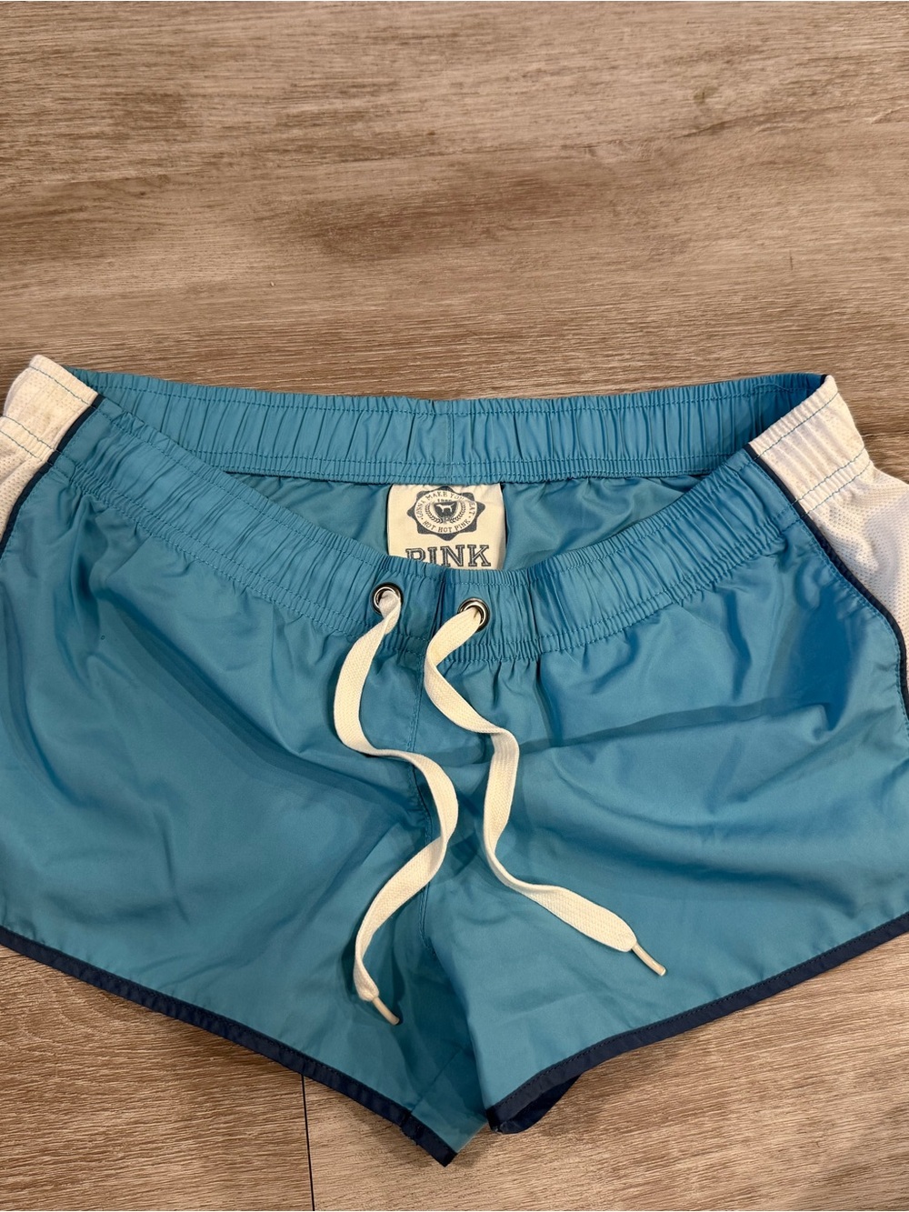 Victoria's Secret PINK Y2K Blue & White Athletic Shorts Size Small